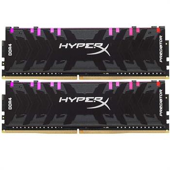 رم دسکتاپ DDR4 دو کاناله 3200 مگاهرتز CL16 کینگستون مدل HyperX Predator RGB ظرفیت 32 گیگابایت