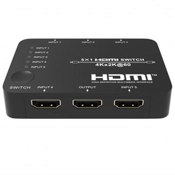 سوئیچ 5 پورت HDMI با قابلیت 3D و رزولوشن 4Kx2K با ریموت کنترل لایمستون LS-HS0501