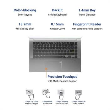 لپ تاپ 14 اینچی ایسوس مدل Vivobook S14 M433IA R7 16GB 1TB SSD Radeon - 5
