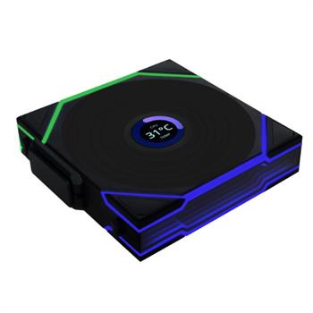 فن کیس لیان لی UNI FAN TL120 LCD Wireless Black بسته 3 عددی - 2