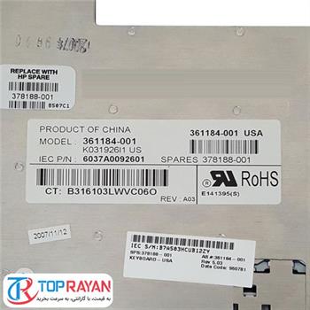 کیبورد لپ تاپ اچ پی Compaq NX۷۴۰۰-NX۷۳۰۰-NC۶۲۰ مشکی با ماوس - 4