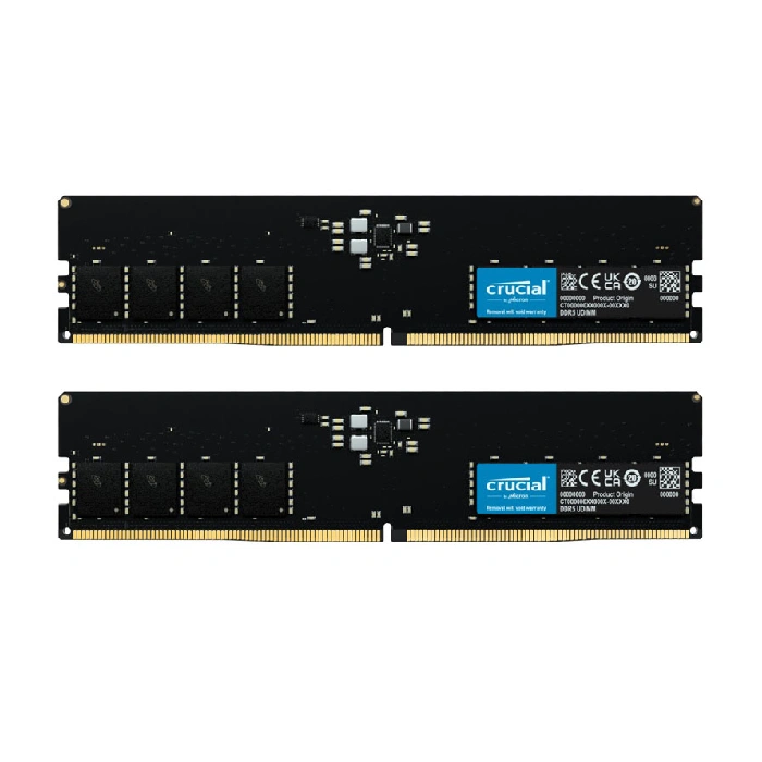 رم کامپیوتر DDR5 دو کاناله 5600 مگاهرتز CL46 کروشیال ظرفیت 32 گیگابایت