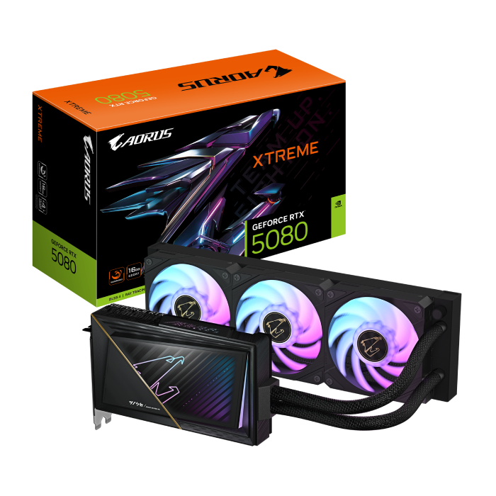 کارت گرافیک گیگابایت مدل AORUS GeForce RTX 5080 XTREME WATERFORCE 16G