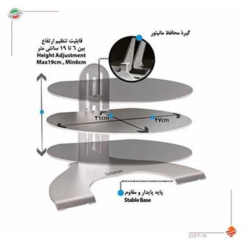 پایه نگهدارنده ارگونومیک مانیتور باراد مدل بالانس MS3 - 7