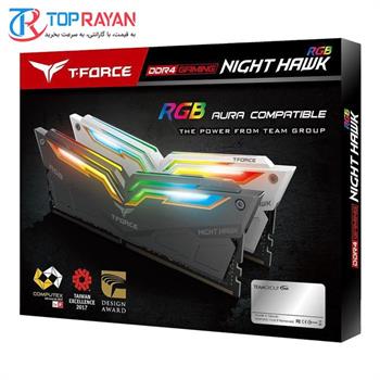 رم تیم گروپ سری T-Force Night Hawk RGB با ظرفیت 16 گیگابایت و فرکانس 3200 مگاهرتز - 3