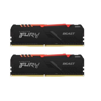 رم کامپیوتر کینگستون FURY Beast RGB فرکانس 3600 مگاهرتز با ظرفیت 32 گیگابایت دو کانال