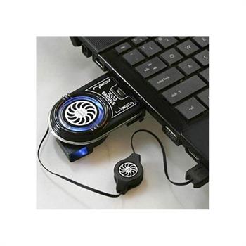 Bluelans Mini Vacuum LED USB Cooler Air Extracting Cooling Pad Fan for Notebook Laptop - 4