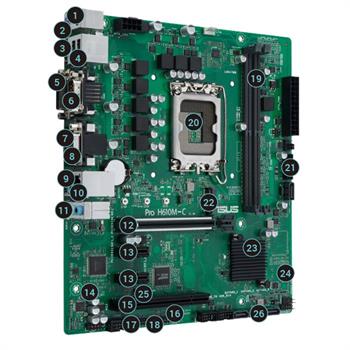 مادربرد ایسوس Motherboard Asus Pro H610M C D5 CSM - 2