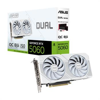 کارت گرافیک ایسوس سفید مدل Dual GeForce RTX 5060 8GB GDDR7 White