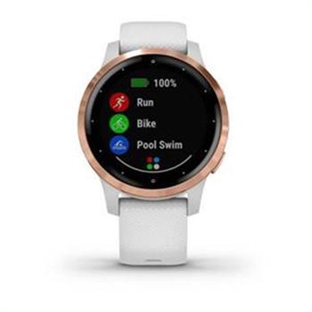 ساعت ورزشی گارمین مدل VivoActive 4S Rose Gold Stainless Steel Bezel with White Case