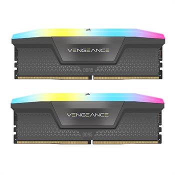 رم کامپیوتر DDR5 دو کاناله 6000 مگاهرتز CL30 کورسیر Vengeance RGB AMD Expo ظرفیت 64 گیگابایت