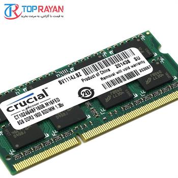 رم لپ تاپ DDR3 کروشیال  PC3L 12800S ظرفیت 8 گیگابایت              - 2