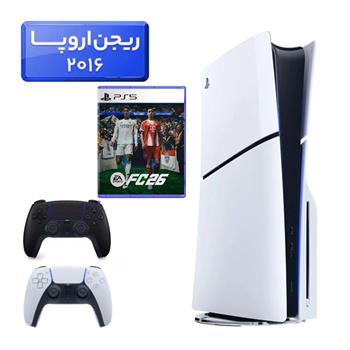 کنسول بازی سونی PlayStation 5 Slim دیسک خور ریجن همراه بازی FC26 و دسته مشکی  