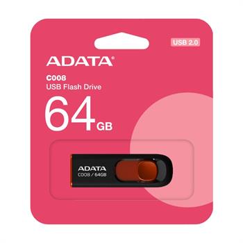 فلش مموری ای دیتا مدل C008 Capless Sliding ظرفیت 64 گیگابایت - 3