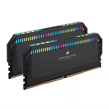 رم کورسیر دومیناتور مشکی DOMINATOR PLATINUM RGB 64GB 32GBx2 6400MHz Cl32 DDR5 - 3