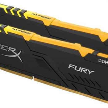 رم دوکاناله کینگستون HyperX FURY Beast RGB DDR4 32GB 3200MHz - 2