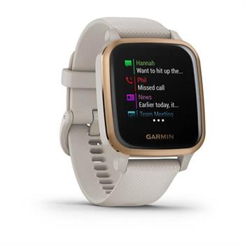 ساعت هوشمند گارمین مدل Venu Sq Music Edition Rose Gold Aluminium Bezel with Light Sand Case - 2