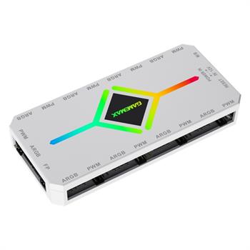 کنترل نورپردازی و سرعت فن گیم مکس V4.0 ARGB HUB PWM WH - 2