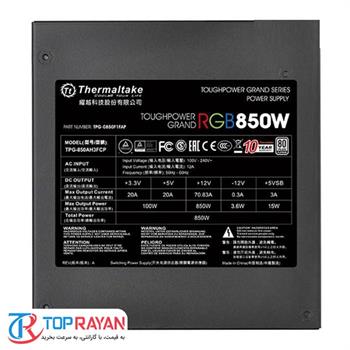 پاور ترمالتیک مدل Toughpower Grand RGB با توان ۸۵۰ وات - 7