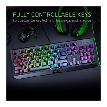 کیبورد گیمینگ مکانیکال با سیم ریزر مدل BLACKWIDOW GREEN SWITCHS  - 4
