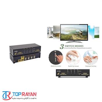 کی وی ام سوییچ ۴ پورت HDMI KVM کی نت پلاس مدل KPH۶۲۴ - 4