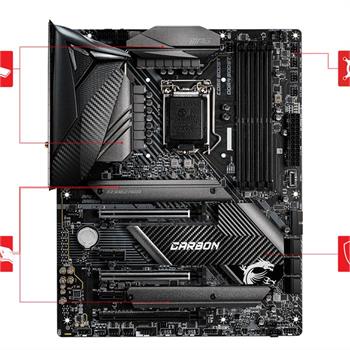 مادربرد ام اس آی مدل MPG Z490 GAMING CARBON WIFI سوکت 1200 - 4