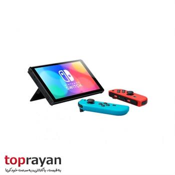 کنسول بازی نینتندو مدل Switch OLED with Neon Blue and Neon Red Joy-Con - 4