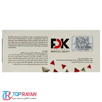 رم دسکتاپ DDR4 تک کاناله 2400 مگاهرتز CL17 فدک مدل A1 ظرفیت 4 گیگابایت - 4