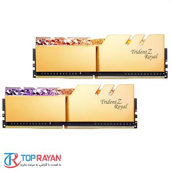 رم کامپیوتر RAM جی اسکیل دو کاناله مدل Trident Z Royal RG DDR4 4000MHz CL19 Dual ظرفیت 32 گیگابایت - 2