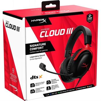 هدست گیمینگ با سیم هایپرایکس HyperX Cloud III Black/Red - 7