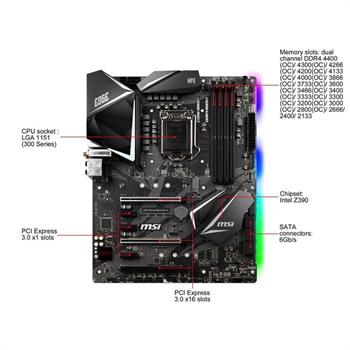 مادربرد ام اس آی مدل MPG Z۳۹۰ GAMING EDGE AC - 8