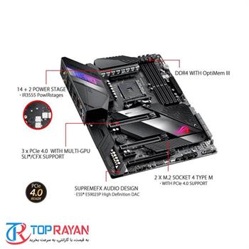 مادربرد ایسوس مدل ROG Crosshair VIII Hero WI-FI - 3