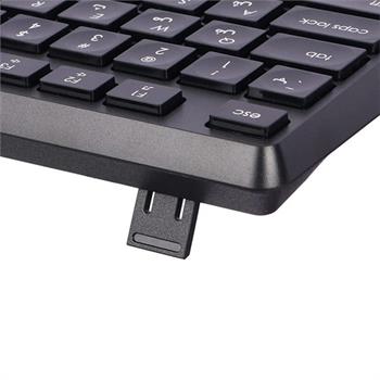 کیبورد و ماوس باسیم هترون مدل HKC215، سوییچ ممبران ، Full-Size - 5