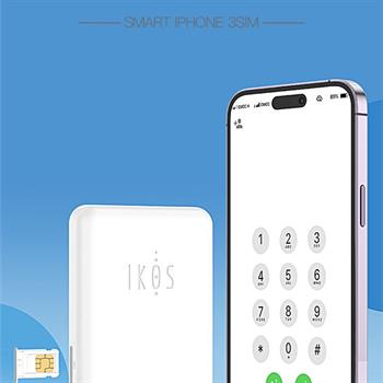 مبدل 3 سیم کارت کننده بلوتوث Ikos مدل K6 مناسب برای آیفون و آیپد با کد رجیستری ا Ikos K6 Bluetooth Dual Sim Adapter For iPhone & iPad - 4