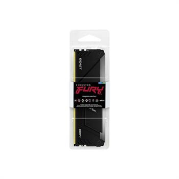 رم کامپیوتر DDR4 تک کاناله 3200 مگاهرتز CL16 کینگستون مدل HyperX FURY Beast RGB ظرفیت 16 گیگابایت - 3