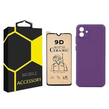 کاور مدل silicon مناسب برای گوشی موبایل سامسونگ Galaxy A04 به همراه محافظ صفحه نمایش - 2