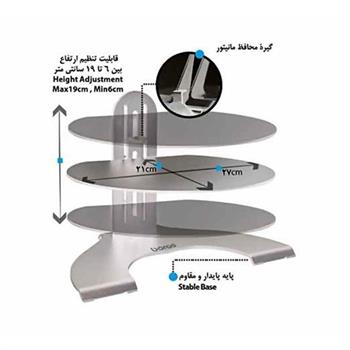 پایه نگهدارنده ارگونومیک مانیتور باراد مدل بالانس MS3 - 2