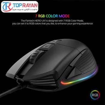ماوس باسیم گیمینگ فنتک مدل HERO UX1 - 13