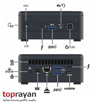 مینی پی سی اینتل مدل NUC11PAHi5 پردازنده Core i5 رم 16GB حافظه 256GB SSD M.2 - 2