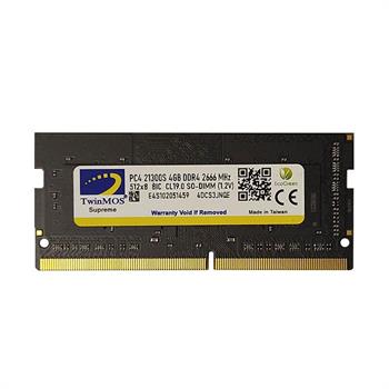 رم لپ تاپ DDR4 تواینموس با ظرفیت 4 گیگابایت و فرکانس 2666 مگاهرتز