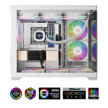 کولر پردازنده مایع گیم دیاس مدل AURA GL360 DIGITAL ARGB WHITE - 4