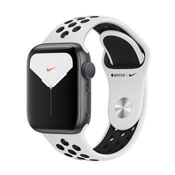 ساعت مچی هوشمند اپل واچ سری ۵ ۴۰ میلیمتر با بند Platinum/Black Nike Sport