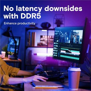 رم کامپیوتر DDR5 تک کاناله 4800 مگاهرتز CL40 کروشیال ظرفیت 16 گیگابایت - 4