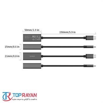 مبدل USB Type C به Gigabit Ethernet LAN اوریکو مدل XC-R۴۵  - 2