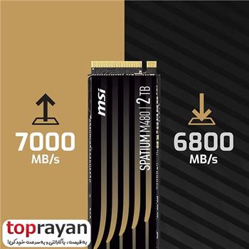 حافظه SSD اینترنال ام اس آی مدل SPATIUM M480 PCIe 4.0 NVMe M.2 ظرفیت 2TB - 4