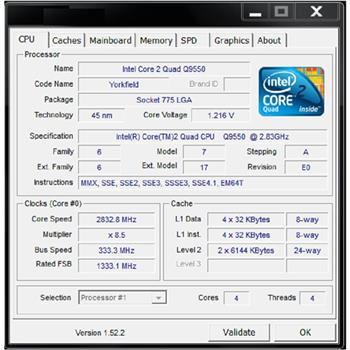 سی پی یو اینتل بدون باکس Core2 Quad Q9550 CPU - 2