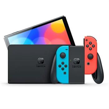 کنسول بازی نینتندو مدل Switch OLED with Neon Blue and Neon Red Joy-Con