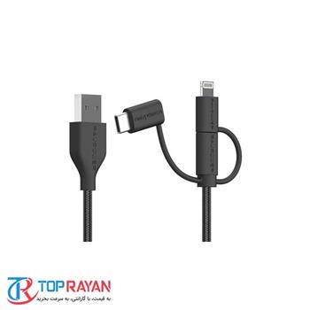 کابل تبدیل USB به لایتنینگ/ USB-C/ microUSB راو پاور مدل RP-CB۰۲۱ طول ۰.۹ متر - 4