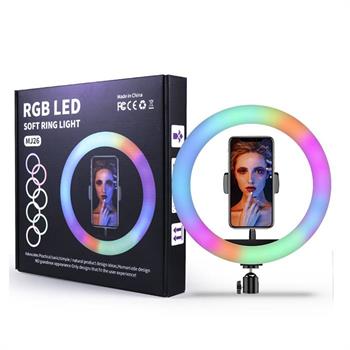 رینگ لایت 26 سانتی متر RGB مدل MJ26 به همراه پایه x5 - 7