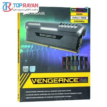 رم دسکتاپ DDR4 دو کاناله 3000 مگاهرتز CL15 کورسیر مدل VENGEANCE RGB ظرفیت 16 گیگابایت - 3